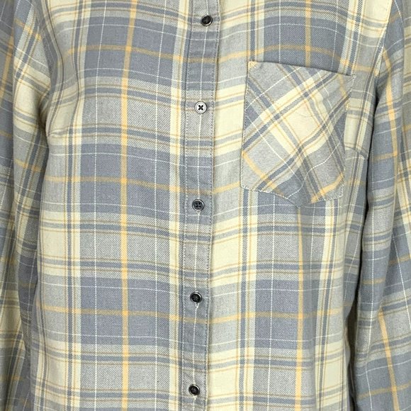 2/$25 - LEE RIDERS Long Sleeve Casual Button Down Plaid Blouse - Picture 2 of 6